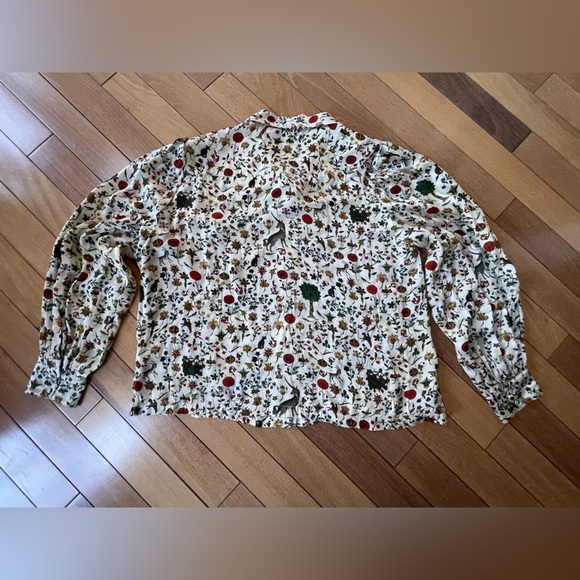 Samantha Pleet Glance Blouse Illuminated Print Unicorn Floral Top 4X - Picture 16 of 16